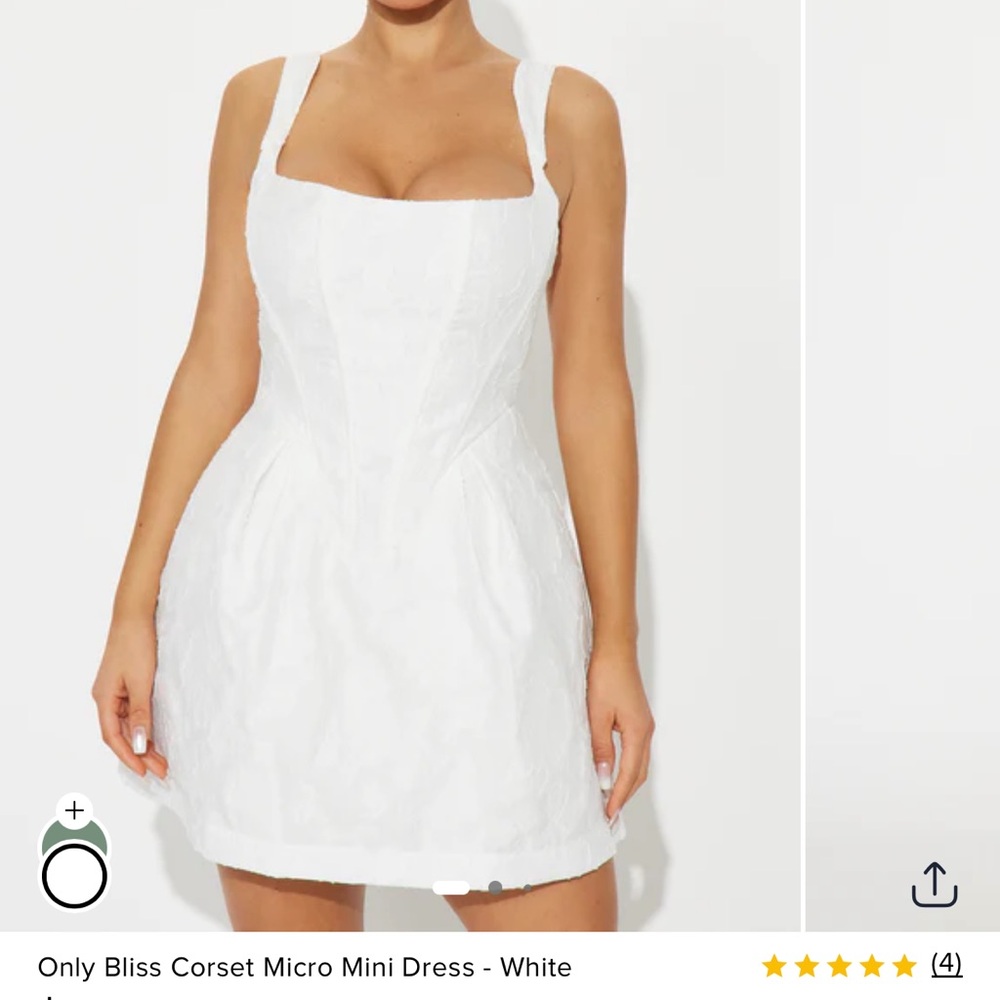 Fashion Nova White Mini Dress